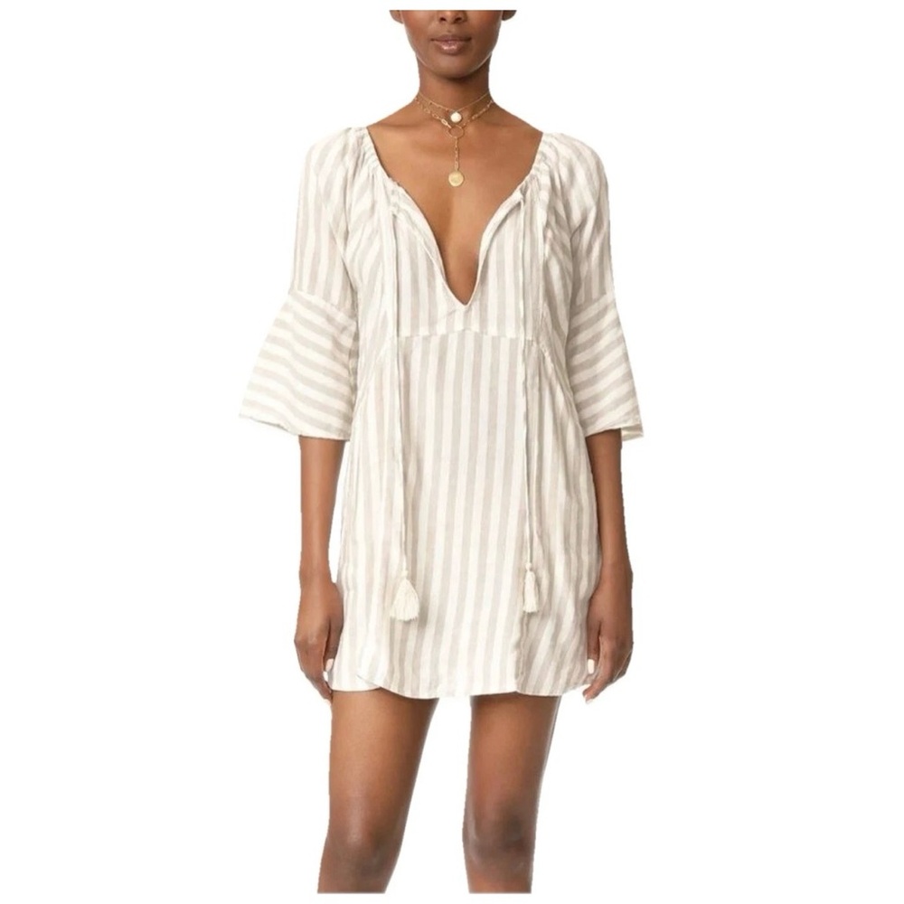 Free People Folk Town Linen Blend Dress Size XS